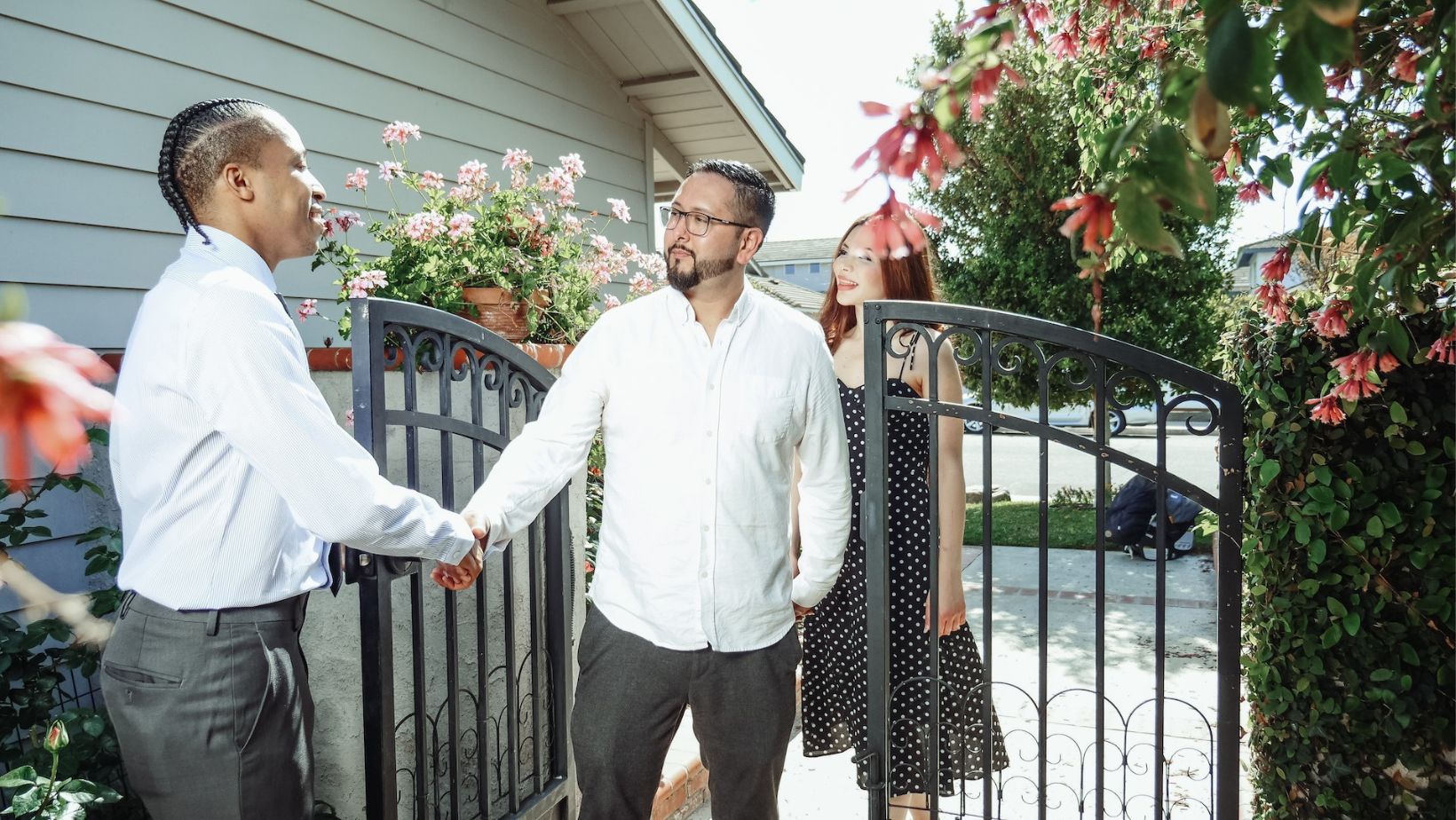 real estate agent helping a couple find Smoky Mountain real estate